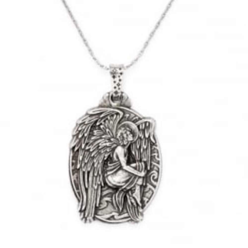 Alex and Ani Guardian Of Answers Charm Necklace in Silver